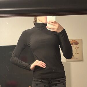 No Boundaries Black Ribbed Turtleneck